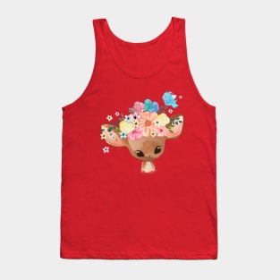 birds having nest deer head Tank Top